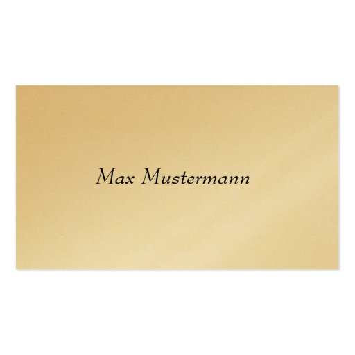 Gold visiting card (individually shapable) business card template (back side)