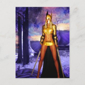 Gold Warrior Postcard