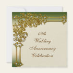 Gold Wedding Anniversary Party Invitation