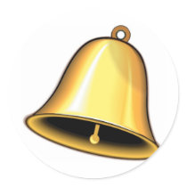 Gold Wedding Bell stickers