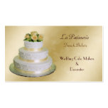 gold Wedding Cake makers business Cards business cards