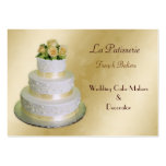 gold Wedding Cake makers business Cards business cards
