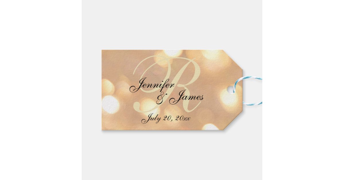 Gold Wedding Favor Tags Pack of Gift Tags Zazzle