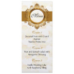 gold wedding menu custom announcement