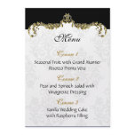 gold wedding menu personalized invitations