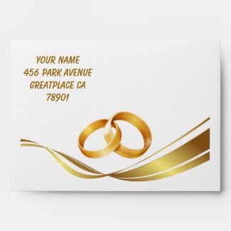 Gold Wedding or Engagement Envelope