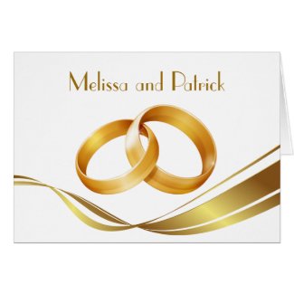 Gold Wedding or Engagement Greeting Card