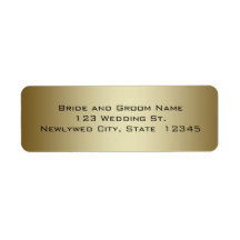 Gold Wedding Return Address Labels