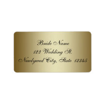 Gold Wedding RSVP Return Address Labels