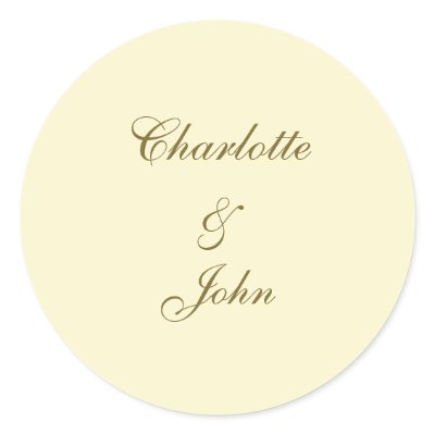 gold wedding stickers