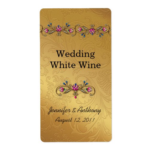 Gold Wedding Wine Labels Zazzle