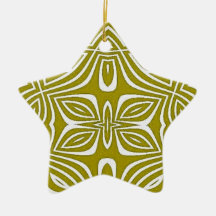 Gold White 2 Designs in 1 Christmas Ornament