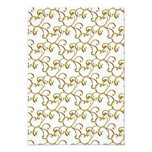 Gold White RSVP Personalized Invite