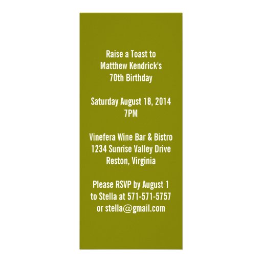 Gold Wine Bottle Party Invitation
