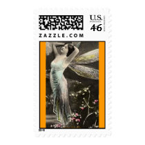 Gold Winged Fairy postage