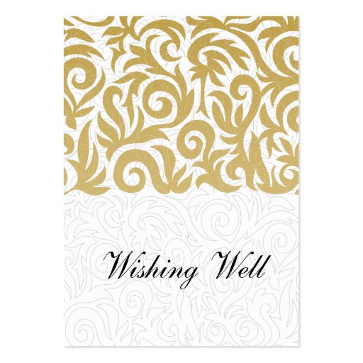 gold  wishing well cards business card template