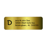 Gold With Monogram Address Labels