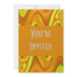 gold yellow abstract invitations