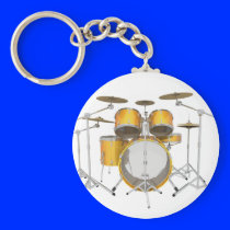 Gold / Yellow Drum Kit: Key Chains