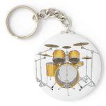 Gold / Yellow Drum Kit: keychains