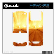 Gold Yellow Orange Abstract Zoom Blur BlackBerry Pearl Decal