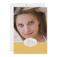 Gold yellow photo graduation party announcement zazzle_invitation