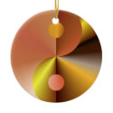 Gold Yin Yang ornaments