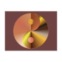 Gold Yin Yang postcards