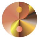 Gold Yin Yang stickers