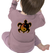 Gold Yin Yang Turtle 2-Sided Infant Longsleeve Shirt