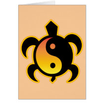 Gold Yin Yang Turtle Cards