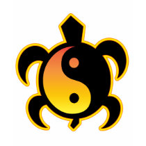 Gold Yin Yang Turtle Kids' Dark Shirts