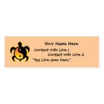 Gold Yin Yang Turtle Profile Card Business Card