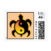 Gold Yin Yang Turtle Stamps