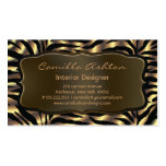 Gold Zebra Business Cards