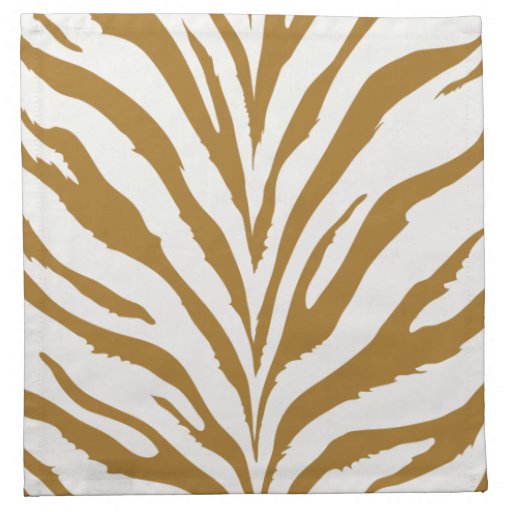 Gold Zebra Pattern Cloth Napkins Zazzle
