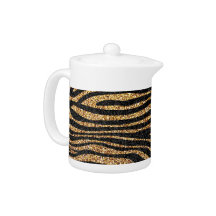 Gold zebra stripe pattern (faux glitter bling)
