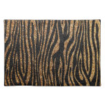 Gold zebra stripe pattern (faux glitter bling) placemat