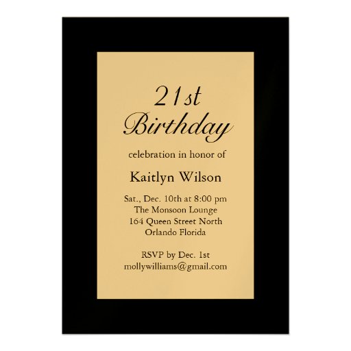 Golden 1920's Birthday Invitation