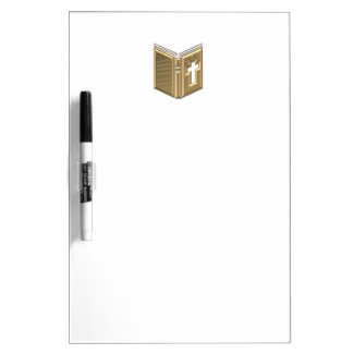 Golden "3-D" Bible / Prayerbook / Hymnal Dry-Erase Whiteboards