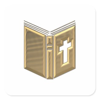 Golden "3-D" Bible / Prayerbook / Hymnal Sticker