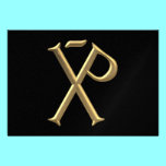 Golden "3-D" Chi-Rho 3 invitations