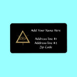 Golden "3-D" God's Eye Symbol labels