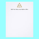 Golden "3-D" God's Eye Symbol letterhead