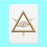 Golden "3-D" God's Eye Symbol magnets