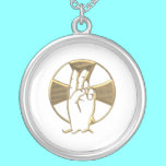 Golden "3-D" Hand of God 2 necklaces