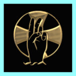 Golden "3-D" Hand of God 2 posters