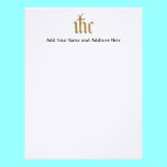 Golden "3-D" IHC Christogram letterhead