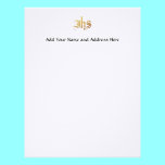 Golden "3-D" IHS letterhead