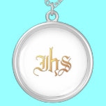 Golden "3-D" IHS necklaces